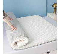 Portable Folding Mattress - 5/8 cm Thick Breathable Rollable Bed for Guests Single & Double Sle 90x180 cm White Ideal for Dorm Rooms.