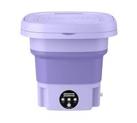 Portable Folding Mini Washing Machine, 12L Capacity, 3 Wash Modes, 30x30x29.5cm, Purple