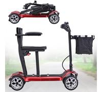 Portable Folding Mobility Scooter,Scooters for Senior Citizens,Light Mobility Scooter,with Front Storage Basket,Includes Dual Batteries,Foldable/Lightweight 10ah*2