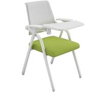Portable Folding Office Chairs with Writing Desk Comfortable Conference & Training Chair for School Easy to Store Green Dining Chair