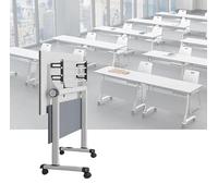 Portable Folding Office Table - Space-Saving Flip Top Desk for Modern Workspaces, Ideal for Meetings & Collaborative Work, Easy to Store & Transport