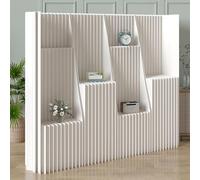 Portable Folding Paper Room Divider DIY Indoor Partition with Storage Shelf No Assembly Needed 250x150cm (98.4x59in) - Versatile Lightweight Ideal for Home & Office