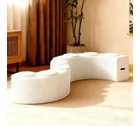 Portable Folding Paper Stool, Accordion Honeycomb Design Collapsible Foot Rest for Living Room, Bedroom, Office, Kraft Paper Space Saving Seat for Adults