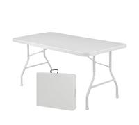 Portable Folding Picnic Table - 183cm Outdoor Table with Carry Handle Ideal for Camping Parties Weddings and Office Use - Lightweight Easy to Carry