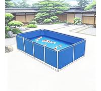 Portable Folding Pool with Steel Frame - Compact Above Ground Bathtub & Canvas Fish Pond for Family Fun Outdoor Backyard Swimming Pool Easy Setup & Durable Design