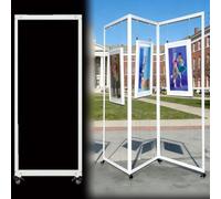 Portable Folding Poster Easel Stand for Picture Exhibition, Kindergarten Artwork Holder for Art Shows/Storage, Marketing Advertising Partition Stand(2 pcs,100x240 cm/3.3x7.9 ft)