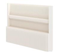 Portable Folding Room Divider with Sto Shelf Partit Wall for Home Office Exhibits Salons & Retail Displays White - 4 x 1.5M (13.1 x 4.9FT)