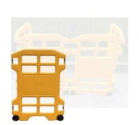 Portable Folding Safety Barrier - 90cm High Expandable Traffic Control Barrier with Wheels for Outdoor Events and Crowd Management - & Easy to Use