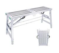 Portable Folding Scaffolding 5-Gear Adjustable Height Home Engineering Workbench-Step Ladders Multipurpose Work Platform Scaffold for Improvement, Washing,A-200cm