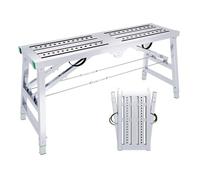Portable Folding Scaffolding 5-Gear Adjustable Height Home Engineering Workbench-Step Ladders Multipurpose Work Platform Scaffold for Improvement, Washing,B-160cm