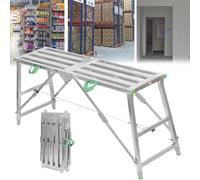 Portable Folding Scaffolding Equipment - Adjustable Height Galvanised Steel Work Platform for Multi-Purpose Use
