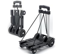 Portable Folding Shopping Trolley with Wheels Lightweight Grocery Cart for Travel & Shopping Easy Move Foldable Sack Barrow for Daily Use & Errands