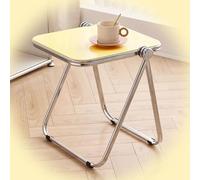 Portable Folding Side Table - Lightweight Acrylic Design for Living Room, Bedroom & Kitchen - Space-Saving Coffee Table Solution