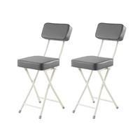 Portable Folding Square Stool with Backrest - Stylish PU Padded Bar Chair, 120kg Capacity, 48cm Height, Perfect for Home, Events, and Outdoor Use (1 Piece)