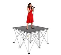 Portable Folding Stage Platform，20 40 60 80cm High Versatile Platform Modular System for Weddings, Events, Performance Venues, Schools, Auditoriums(H20cm/7.9in,LxW 4x4ft)