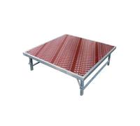 Portable Folding Stage Platform, Height Adjustable, Heavy Duty Aluminum, for Drum Kit Camera Riser
