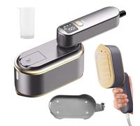 Portable Folding Steam Iron with LCD Screen, 2000W 10-sec Fast Heating, 180° Rotatable Handle, 3-Level Adjustable Steam