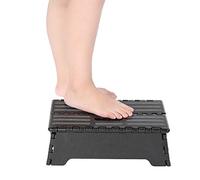 Portable Folding Step Stool, Anti-Slip for Car Door/Bathtub/Doorway - Heavy Duty Plastic Step Ladder with Carry Handle, Foldable Stool for Adults, Elderly, Disabled (Black)