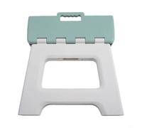 Portable Folding Step Stool, Non-Slip Plastic, Sturdy and Lightweight, 28x19.5x22.5cm, Foldable for Kitchen, Bathroom, Garden, Camping, Fishing, Indoor Outdoor(Green)