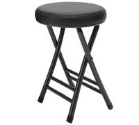 Portable Folding Stool, 20in Round, 330lb Capacity, Stackable, Easy Storage, Indoor Outdoor Use