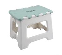 Portable Folding Stool: Compact Step Ladder with Non Slip Plastic Seat, Lightweight Camping Chair, Small Stool for Kitchen, Foldable Foot Rest,(Green)