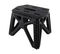 Portable Folding Stool Featuring Robust Build and Spacious Seat, Designed for Use in Multiple Environments Including Garden and Office Spaces (black)