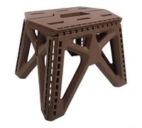 Portable Folding Stool Featuring Robust Build and Spacious Seat, Designed for Use in Multiple Environments Including Garden and Office Spaces (brown)