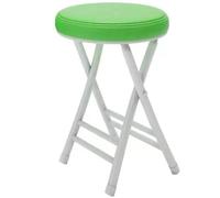 Portable Folding Stool Round Design Stackable 150 kg Capacity Ideal for Home Kitchen Dining Breakfast Dark Green Size 50.8 cm Lightweight &