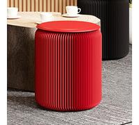 Portable Folding Stool with PU Cushion, Strong Load Bearing, Versatile Side Table or Shoe Bench, Compact Design for Home or Outdoor Use