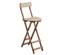 Portable Folding StoolVintage Wooden Design NonSlip Space Saving Seating for Indoor/Outdoor Kitchen Bar CampingLightweight and Easy to Store