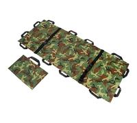 Portable Folding Stretcher, with 12 Handles Waterproof Foldable Emergency Rescue Back Stretcher with Storage Bags for Hospital,Ambulance(Green)