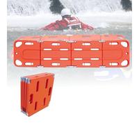 Portable Folding Swimming Pool Board with Seat Belt - Emerncy Water Floating Stretcher for First Responders, One-Piece Spine Support, 4-Fold Design for Easy Sto