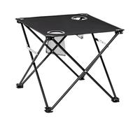 Portable Folding Table for Camping - Lightweight Outdoor Side Table with 2 Cup Holders for Travel Hiking Picnic Balcony Garden and Patio Use