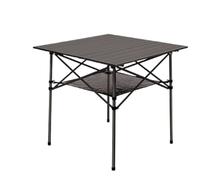 Portable Folding Table for Outdoors Aluminum Camping Table Square Rollable Picnic Table for Camping Lightweight and Easy to Carry Perfect for Outdoor Activities
