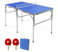 Portable Folding Table Tennis Set with Net, Includes 2 Bats & 2 Balls, Ideal for Indoor and Outdoor Play, Perfect for Kids and Teens