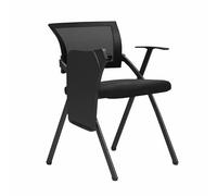 Portable Folding Training Chair with Writing Board & Table - Ideal Conference Seating for Office & Training Rooms - Lightweight, Compact, Black