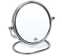 Portable Folding Travel Makeup Mirror,1X/10X Magnifying Vanity Mirror,6” Double-Sided 360° Swivel,Handheld & Wall Hanging Metal Mirror for Home and On-the-Go Use,Travel Storage Bag Included,No Light