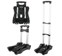 Portable Folding Trolley Cart - Heavy Duty 35kg Capacity Two-Wheel Luggage Carrier for Travel, Shopping, and Home Use - Lightweight & Foldable Hand Truck