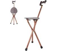 Portable Folding Walking Stick Chair - Tripod Stool for Travel, Camping, Fishing & Garden - Lightweight and Durable Seat for Seniors and Elderly