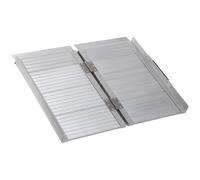 HOMCOM 2Ft Aluminium Folding Wheelchair Ramp Equipment Mobility Suitcase, Silver