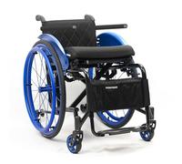 Portable Folding Wheelchair with a Comfortable backrest, Aluminum Alloy self-propelled Manual Wheelchair, Anti-Tip Wheels, Rolling Walker(39cm/15.3in)