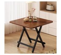 Portable Folding Wooden Dining Table - Versatile Outdoor/Indoor Use Available in 60/70/80/90/100cm Sizes - Sturdy Design with Thickened Accessories for Camping & Home