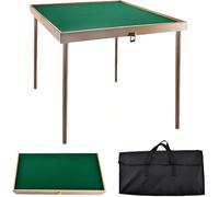 Portable Folding Wooden Game Table with Storage Bag for Outdoor Card and Mahjong Games