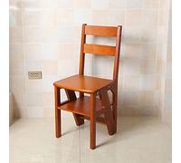 Portable Folding Wooden Step Stool - 4-Step Ladder for Kitchen, Bathroom & Office - Compact Foot Stools for Indoor Use - Lightweight & Folding Chair