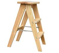 Portable Folding Wooden Step Stool - Multi-Functional Ladder & Shoe Bench for Adults, Ideal for Indoor Kitchen, Bathroom, and Flower Display - Space-Saving Design