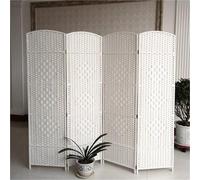 Portable Folding Woven Blackout- 4 Pack Hand-Woven Secrecy Screens for Classrooms Offices Kindergartens - White 90cm x 30cm Ideal for Enhanced Privacy and Light Blocking