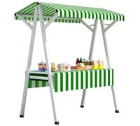 Portable Food Cart with Wheels - Foldable Street Stand for Hot Dogs, Ice Cream, Candy, and Desserts - Ideal for Outdoor Markets