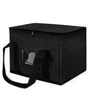 Portable Food Delivery Bag Waterproof Oxford Cloth Insulated Picnic Bag Leakproof Takeaway Supply Bag Reusable Grocery Bags Durable Cooler Bags Sturdy Zipper for Keeping Food Hot or Cold (16/28/50L)