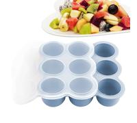 Portable Food Freezer, Tray 9-Grid Food Freezer Tray with Lids, Containers Storage Cube for Fridge Soup Purees Breastmilk Fruit Meal Prep Snack Feeding Effortless Release