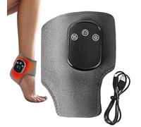 Portable Foot Massager - ABS Fabric USB Type C 7W Gray | Heated Foot and Leg Massager with 3 Modes, 5 Temperature Levels, Rechargeable Cordless Ankle Relief Tool | Foott Device Home Gym